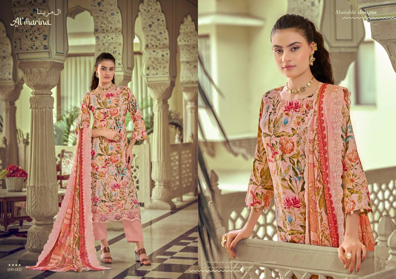 Almarina Chikankari vol 5 catalog surat textile market dress materials