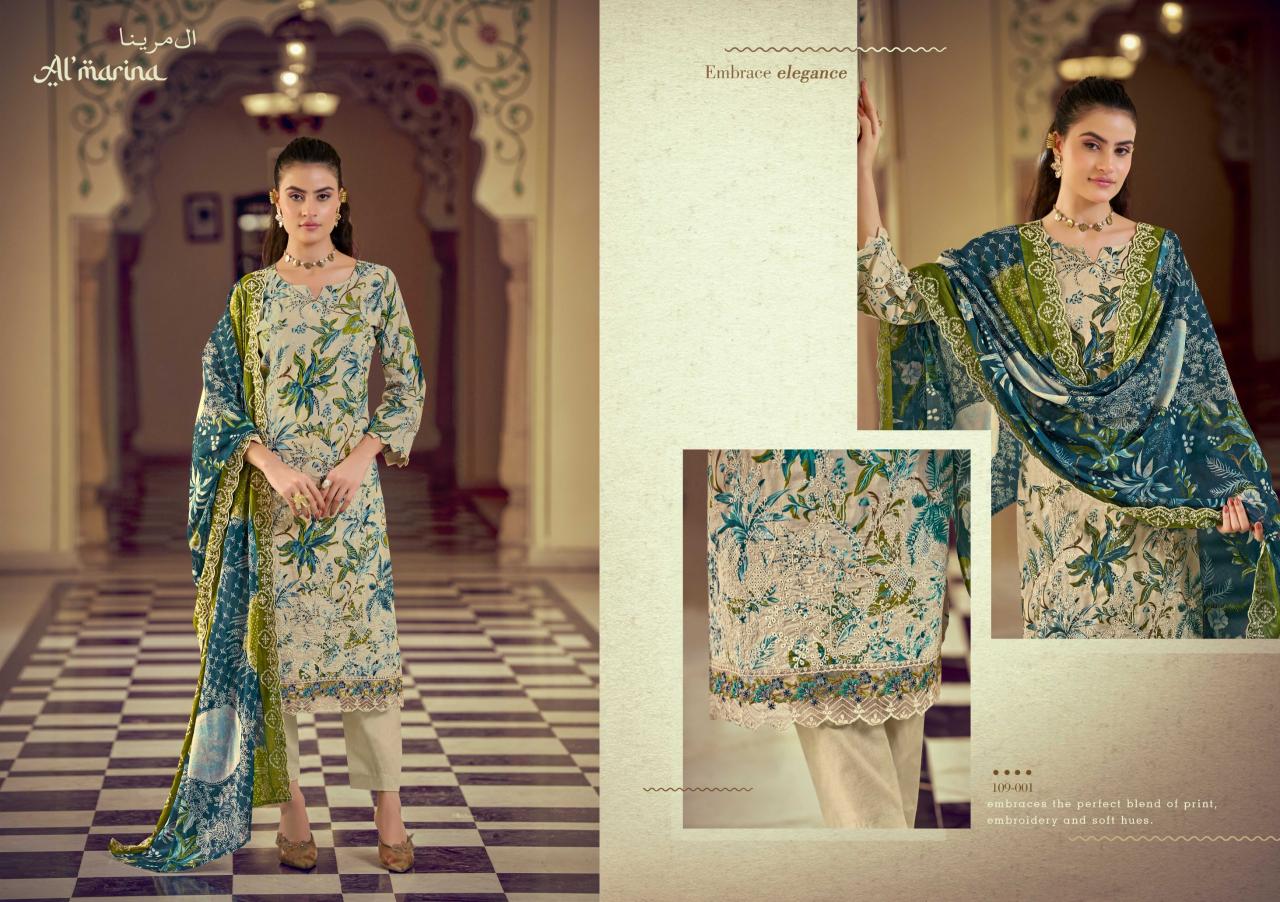 Almarina Chikankari vol 5 catalog surat textile market dress materials
