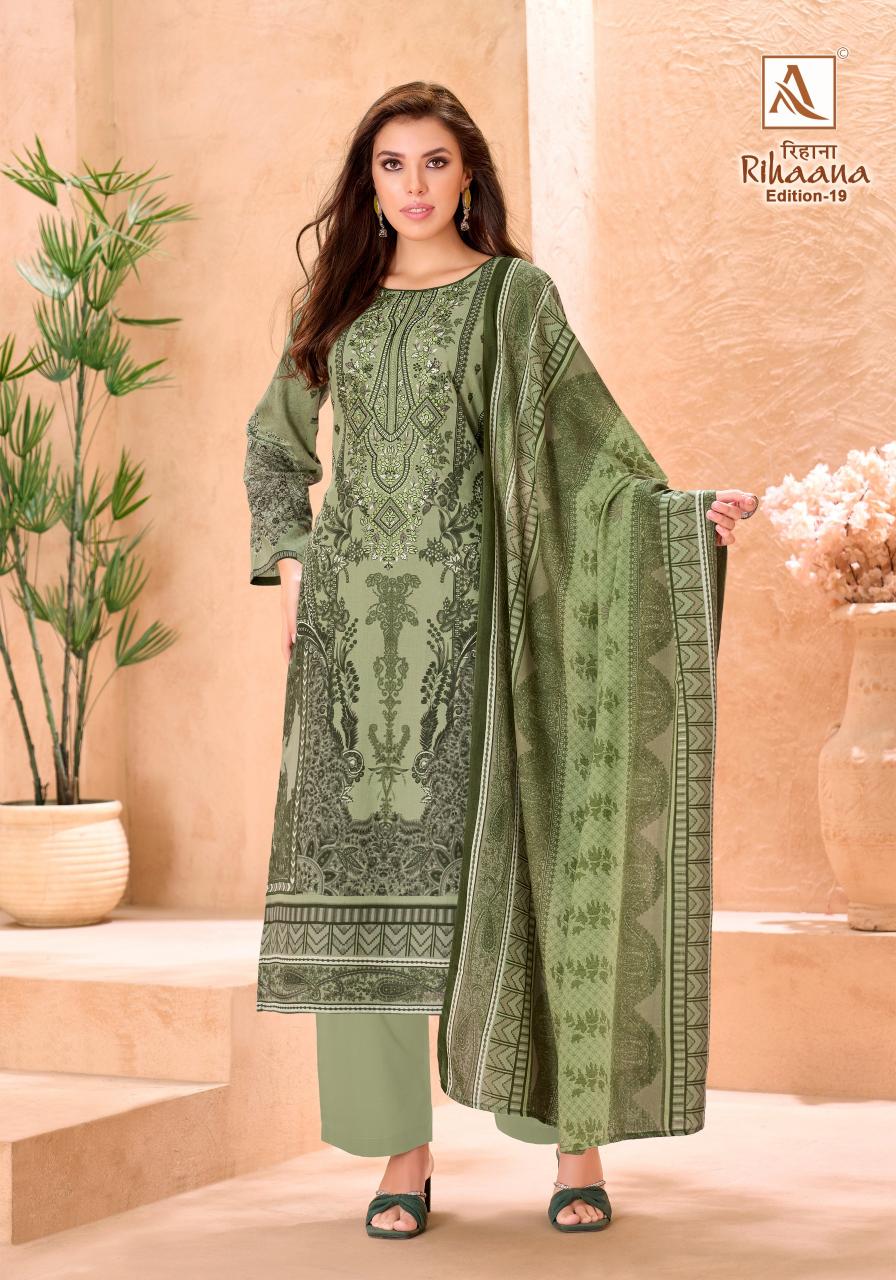 Alok Rihaana Vol 19 catalog surat dress material catalogue