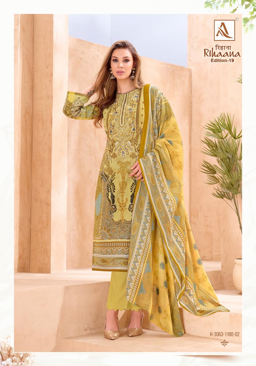 Alok Rihaana Vol 19 catalog surat dress material catalogue