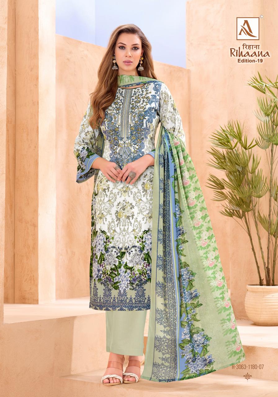 Alok Rihaana Vol 19 catalog surat dress material catalogue