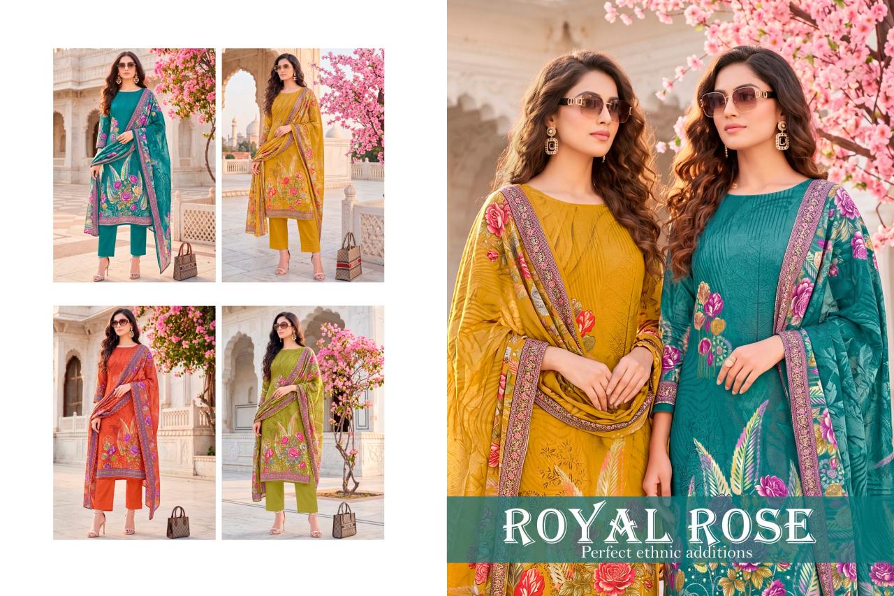 Alok Royal Rose catalog best manufacturer of designer dress material in surat website