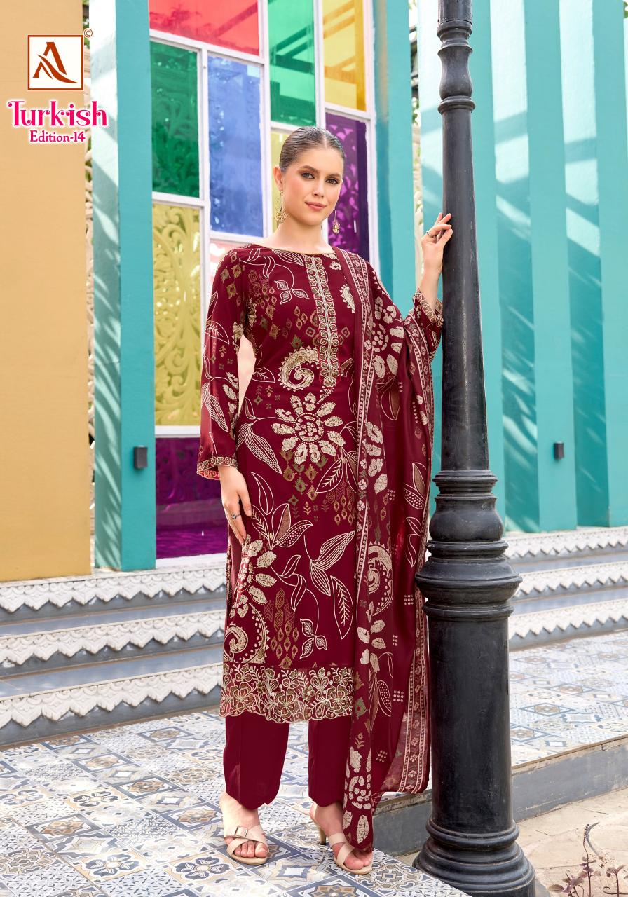 Alok Turkish vol 14 catalog dress material manufacturar in surat