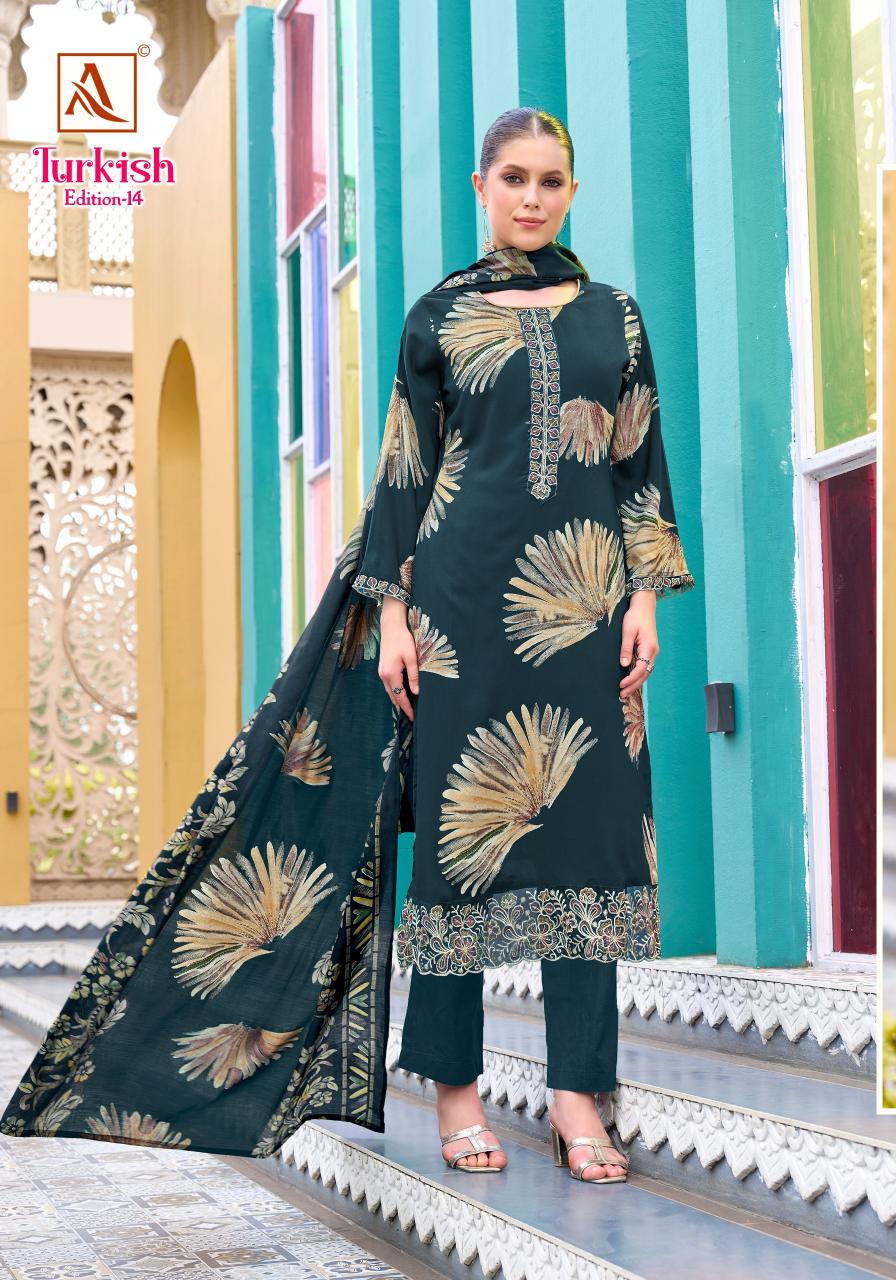 Alok Turkish vol 14 catalog dress material manufacturar in surat