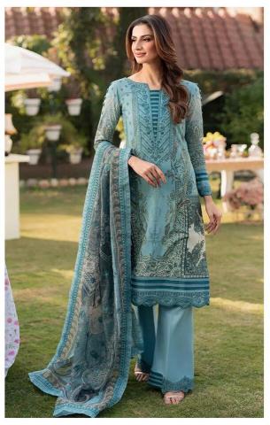 Alzohaib Az Aziza Vol 2 catalog Chiffon Dupatta wholesale pakistani suits uk