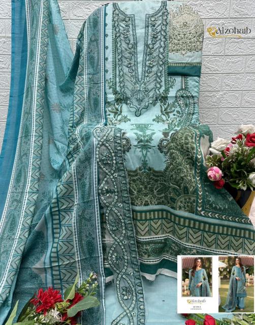 Alzohaib Az Aziza Vol 2 catalog Chiffon Dupatta wholesale pakistani suits uk