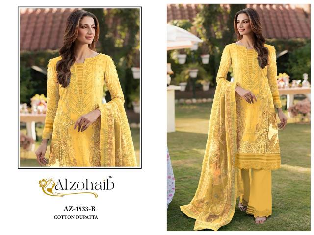 Alzohaib Az Aziza Vol 2 catalog Chiffon Dupatta wholesale pakistani suits uk