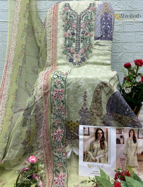 Alzohaib Az Aziza Vol 2 catalog Chiffon Dupatta wholesale pakistani suits uk
