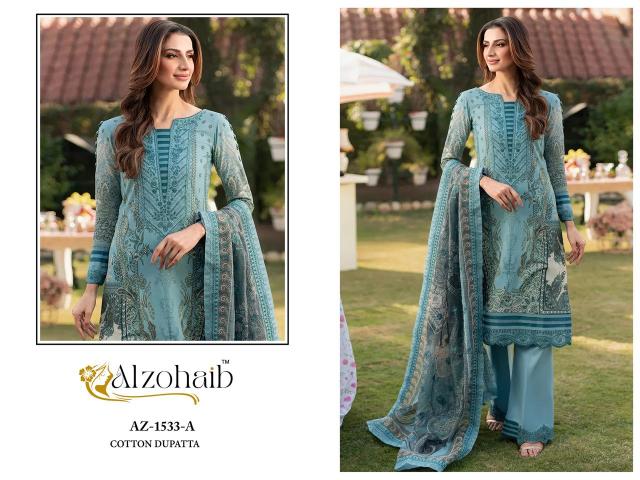 Alzohaib Az Aziza Vol 2 catalog Chiffon Dupatta wholesale pakistani suits uk