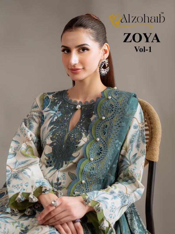 Alzohiab Zoya Vol-1 – Pakistani Readymade Kurti Pant With Dupatta - Wholesale Catalog