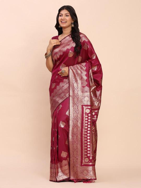 BANARSHI by shree shyam fashion fancy designer Banarasi silk fabric saree wholesale with Fancy latkan