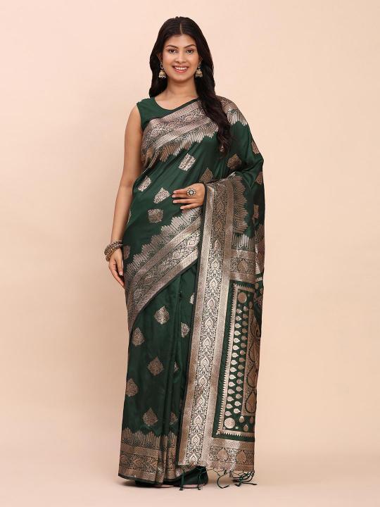 BANARSHI by shree shyam fashion fancy designer Banarasi silk fabric saree wholesale with Fancy latkan