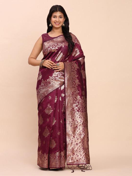 BANARSHI by shree shyam fashion fancy designer Banarasi silk fabric saree wholesale with Fancy latkan