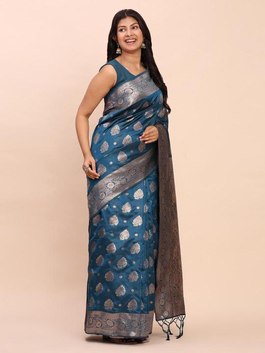 BANARSHI by shree shyam fashion fancy designer Banarasi silk fabric saree wholesale with Fancy latkan