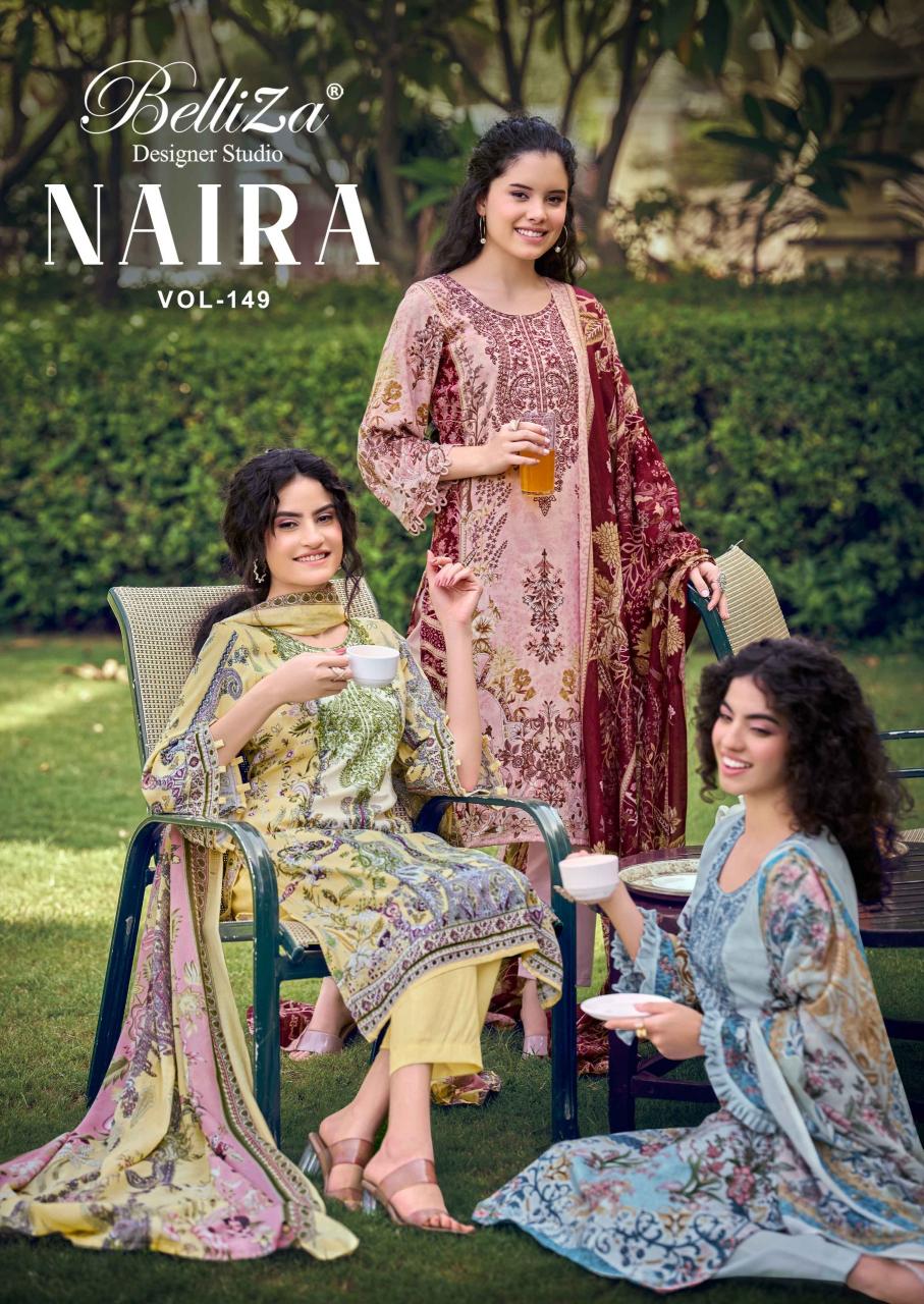Belliza Naira Vol 149 catalog buy wholesale dress materials in surat