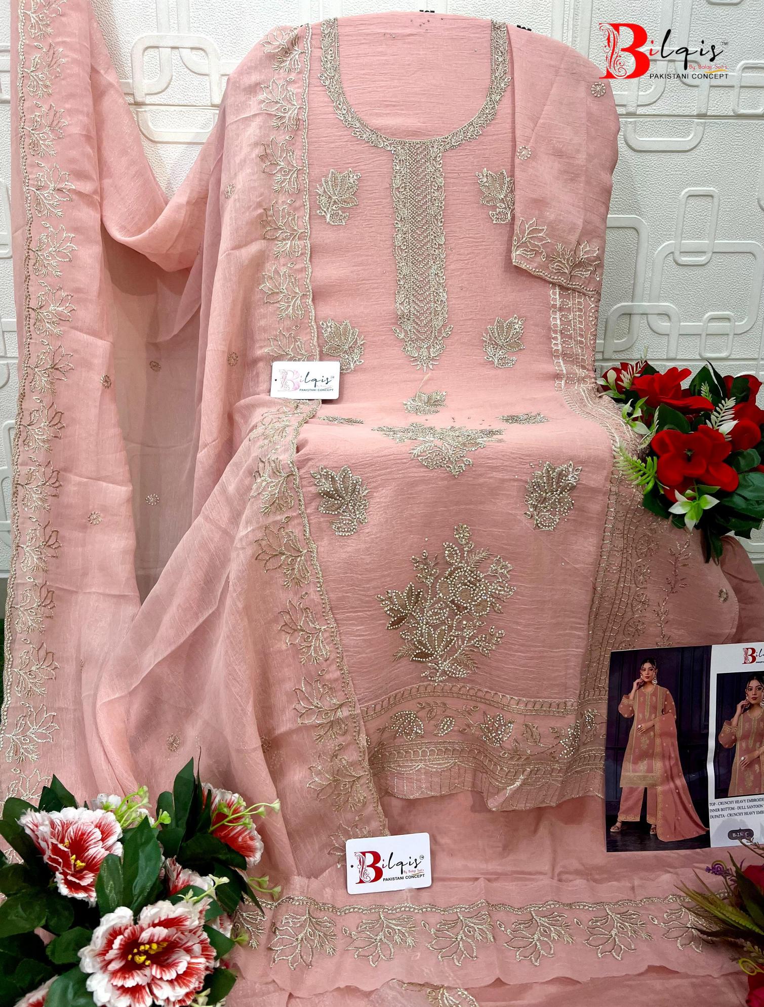 Bilqis B 236 catalog pakistani suits wholesalers in surat