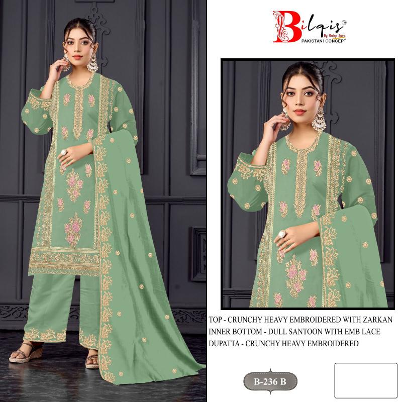 Bilqis B 236 catalog pakistani suits wholesalers in surat