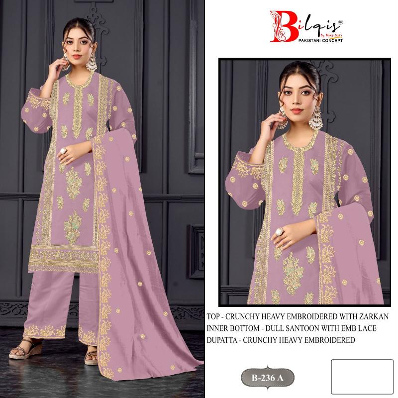 Bilqis B 236 catalog pakistani suits wholesalers in surat
