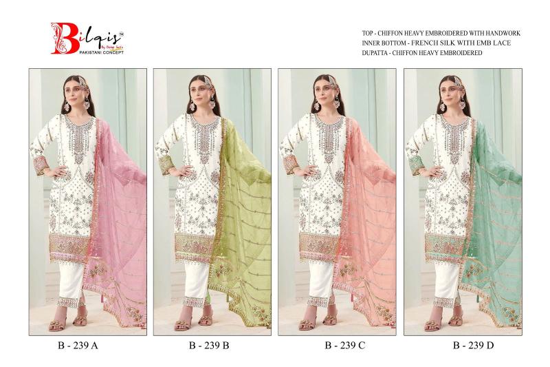 Bilqis B 239 catalog pakistani suit wholesalers