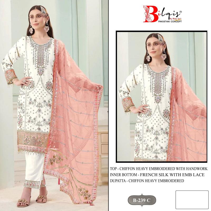 Bilqis B 239 catalog pakistani suit wholesalers