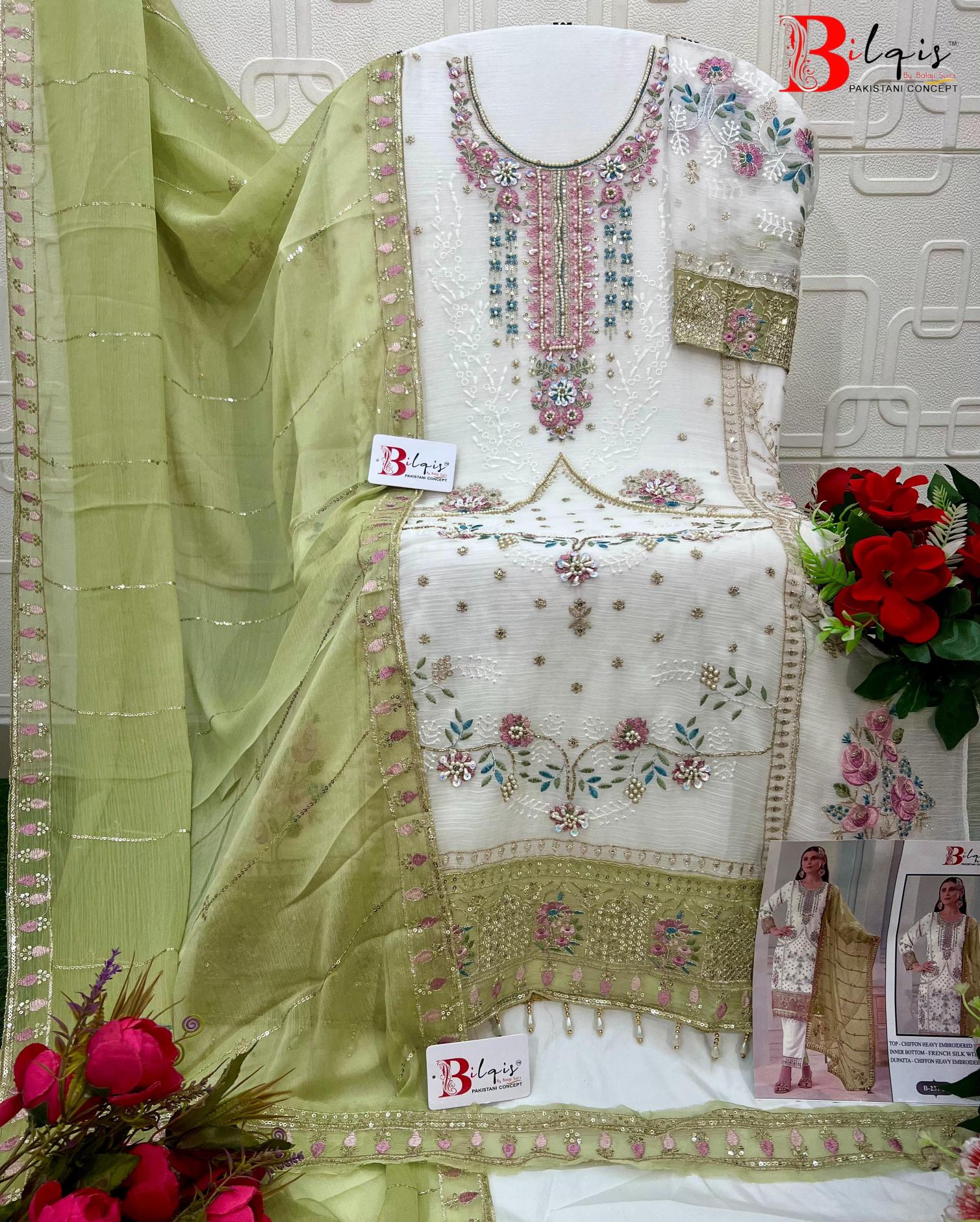 Bilqis B 239 catalog pakistani suit wholesalers