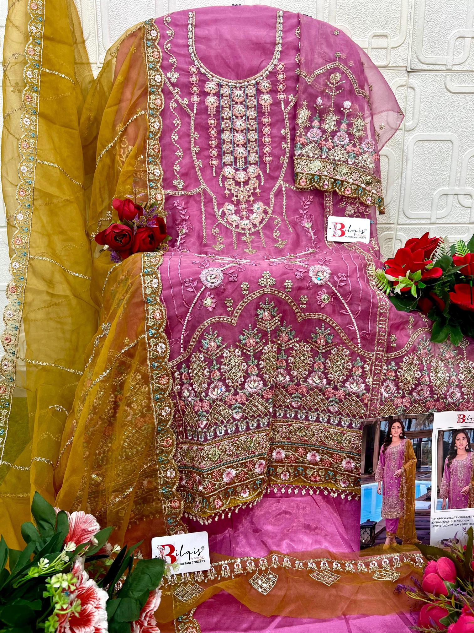 Bilqis B 242 catalog wholesale pakistani suit in surat