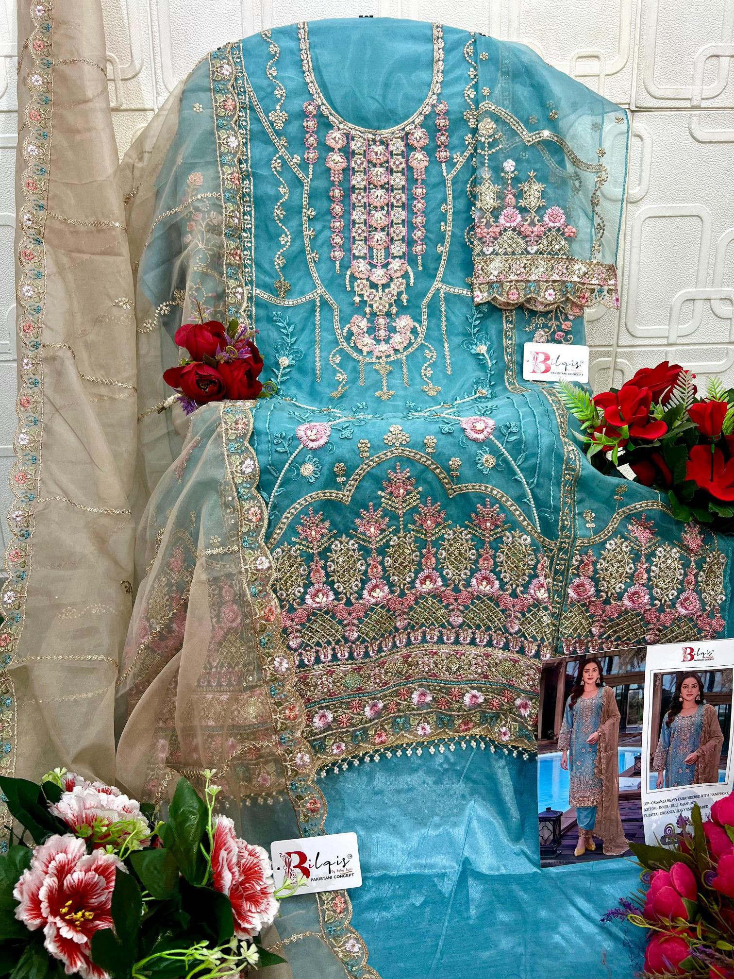 Bilqis B 242 catalog wholesale pakistani suit in surat