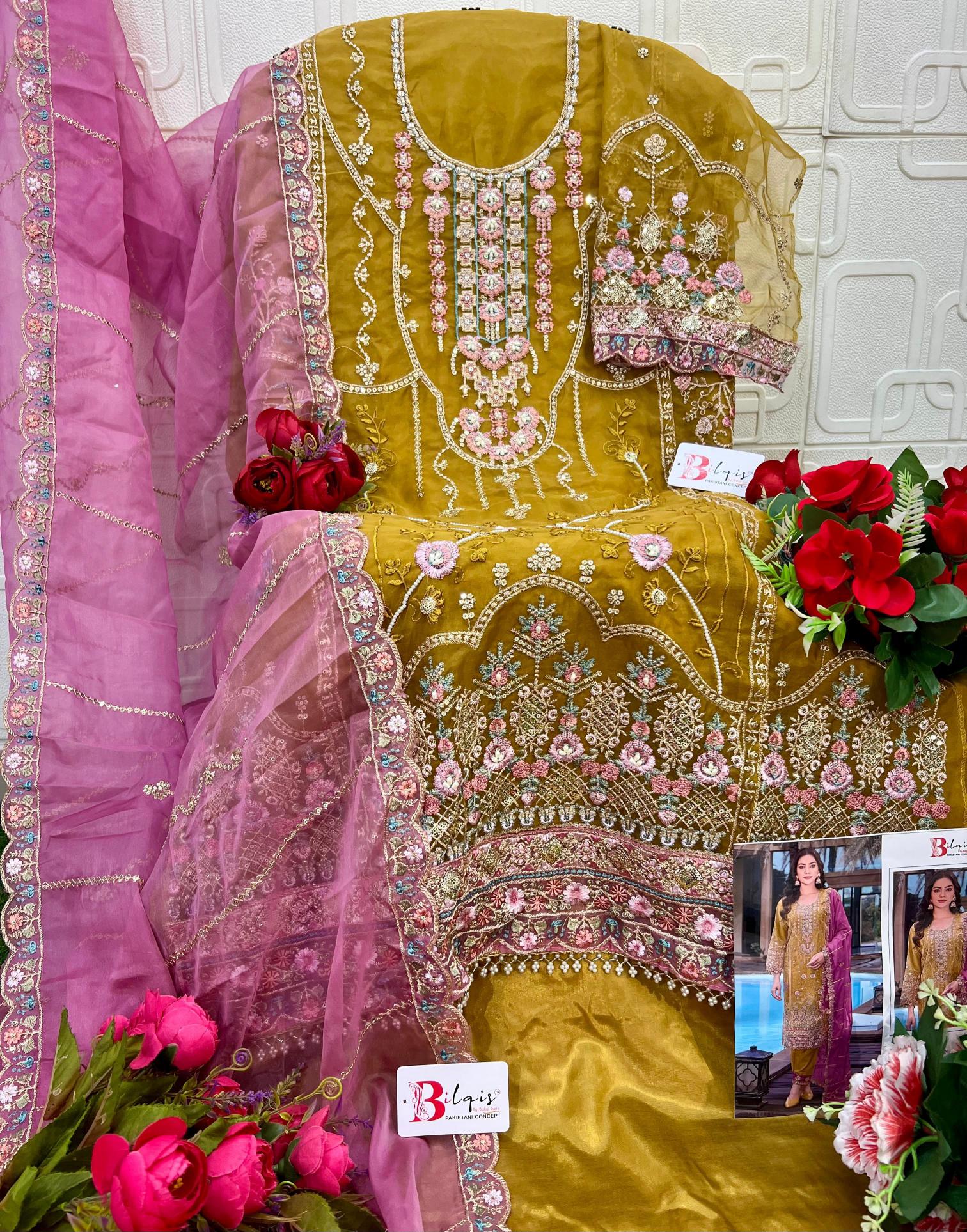 Bilqis B 242 catalog wholesale pakistani suit in surat