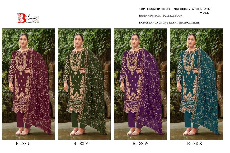 Bilqis B 88 catalog pakistani suits wholesalers in india
