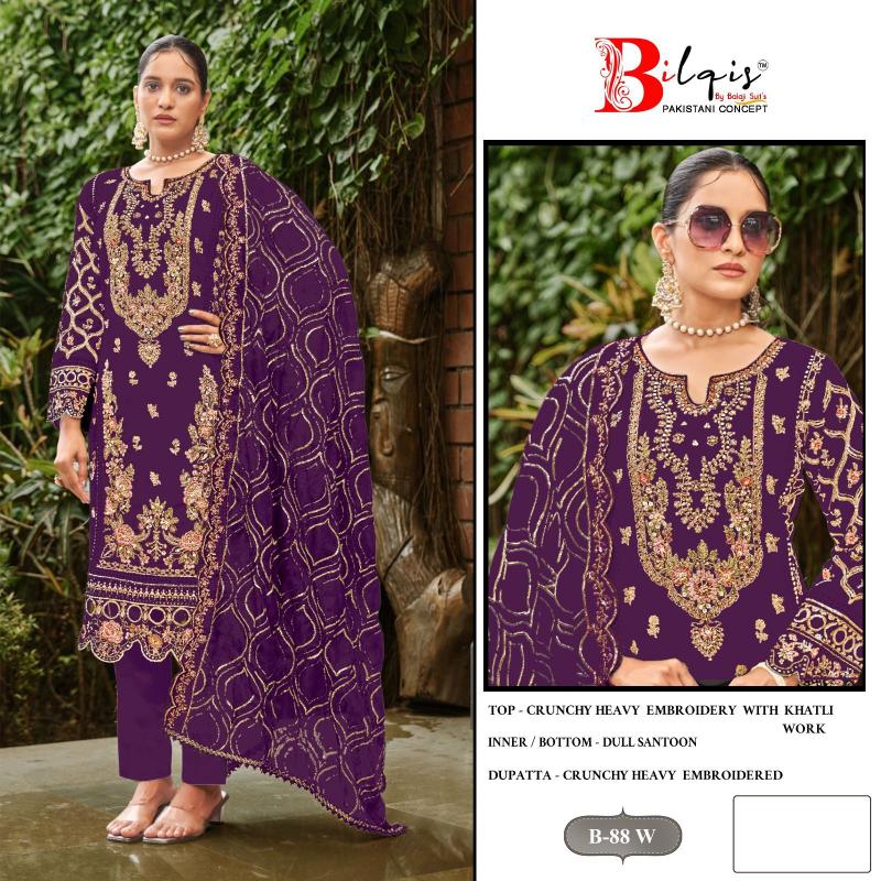 Bilqis B 88 catalog pakistani suits wholesalers in india