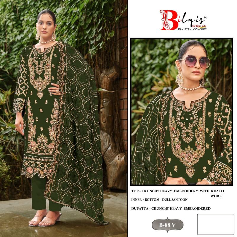 Bilqis B 88 catalog pakistani suits wholesalers in india