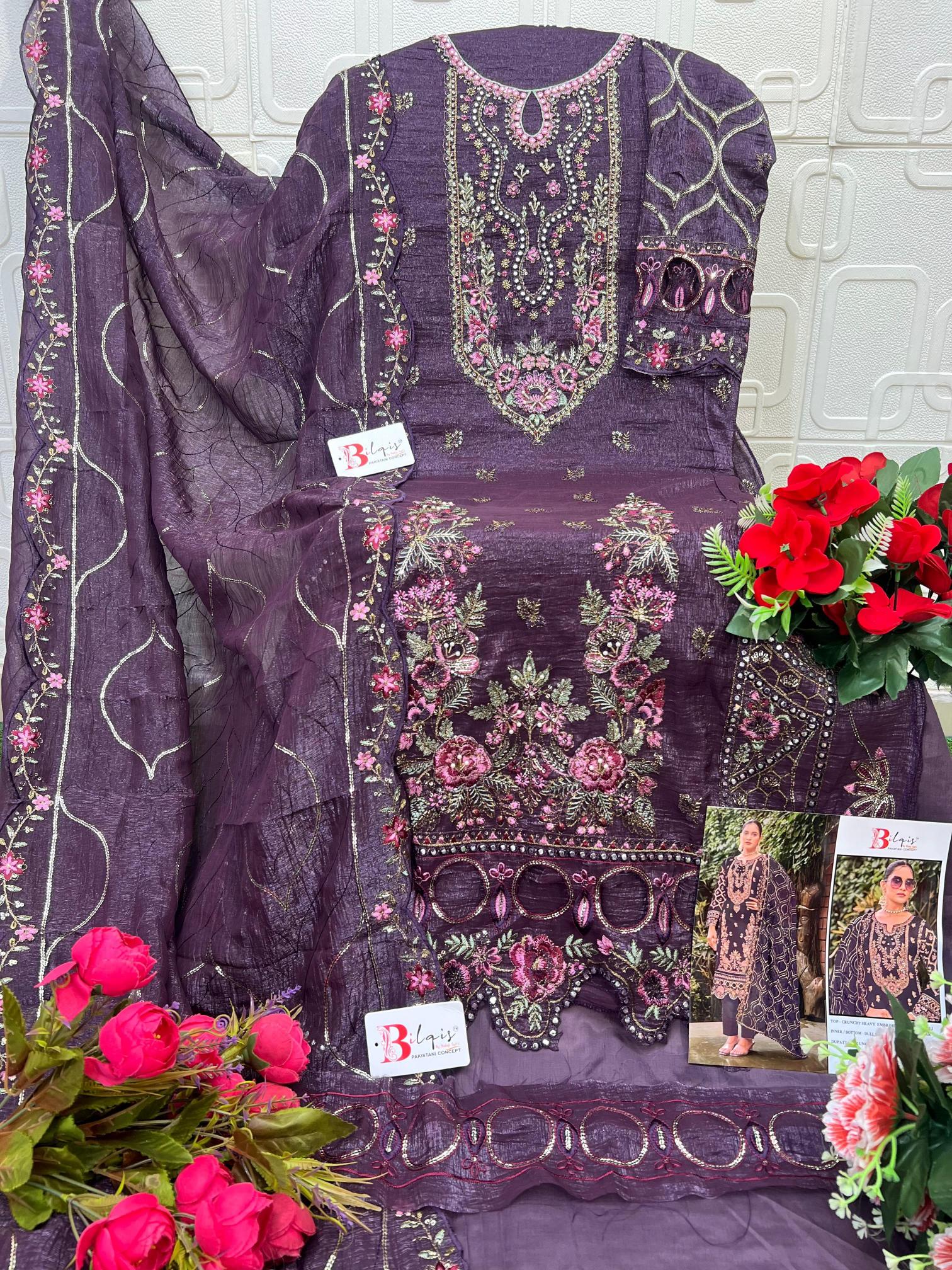 Bilqis B 88 catalog pakistani suits wholesalers in india