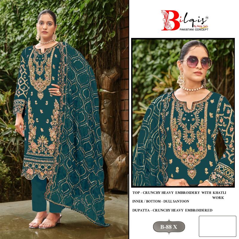 Bilqis B 88 catalog pakistani suits wholesalers in india