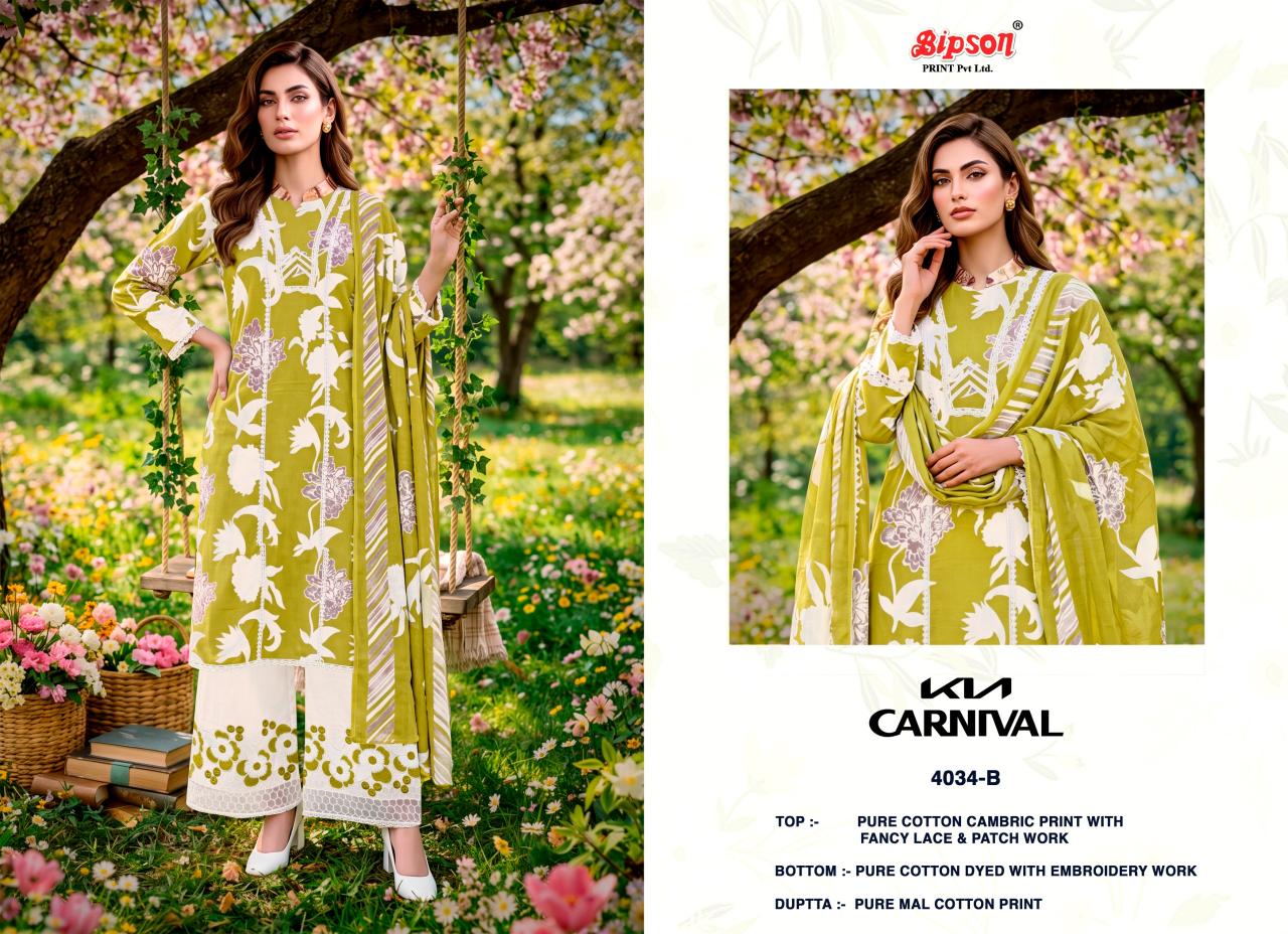 Bipson Kia Carnival 4034 catalog designer salwar kameez wholesale online 