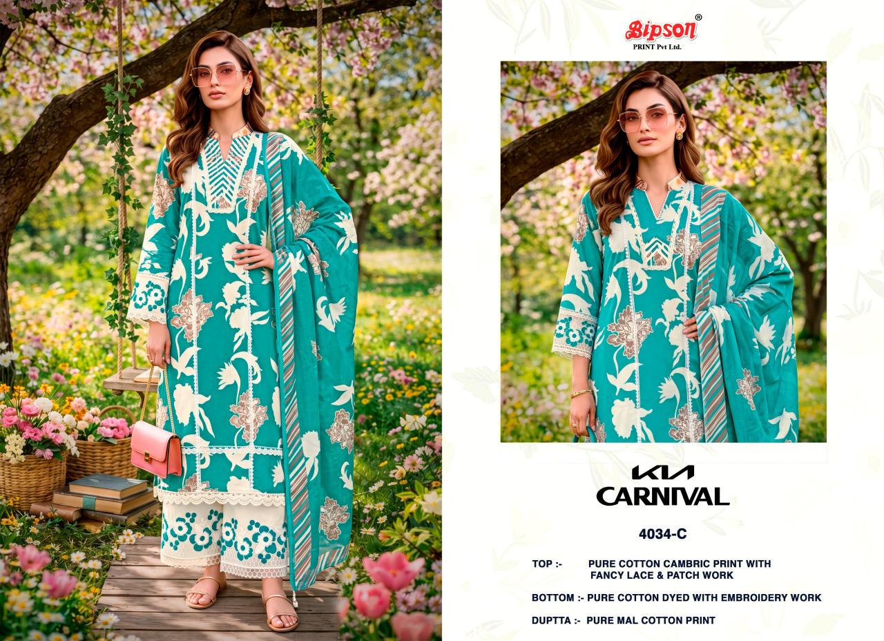 Bipson Kia Carnival 4034 catalog designer salwar kameez wholesale online 