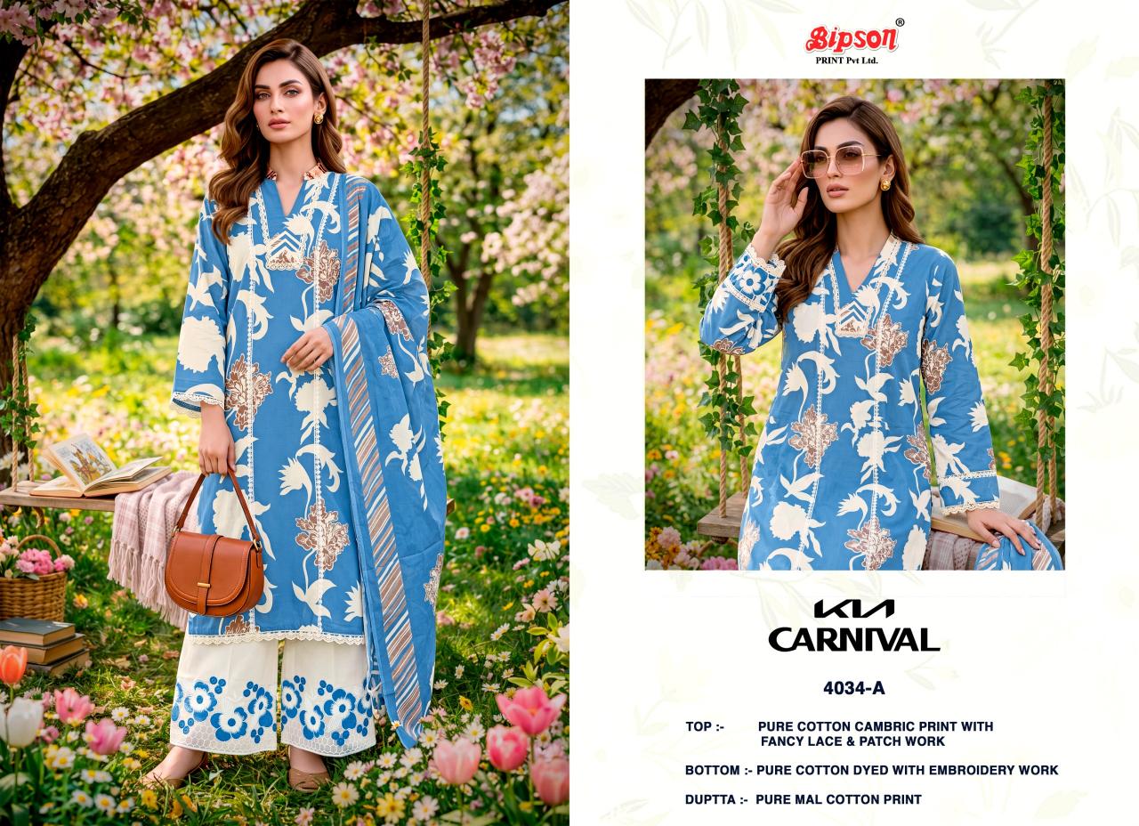 Bipson Kia Carnival 4034 catalog designer salwar kameez wholesale online 