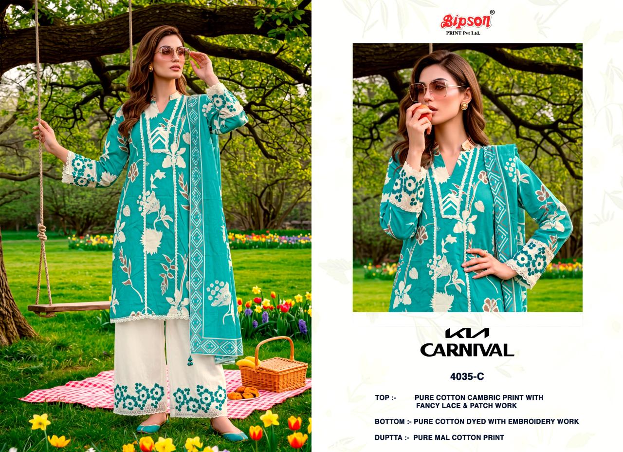 Bipson Kia Carnival 4035 catalog designer salwar kameez wholesalers uk