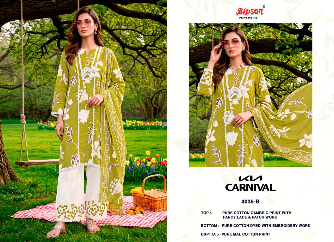 Bipson Kia Carnival 4035 catalog designer salwar kameez wholesalers uk