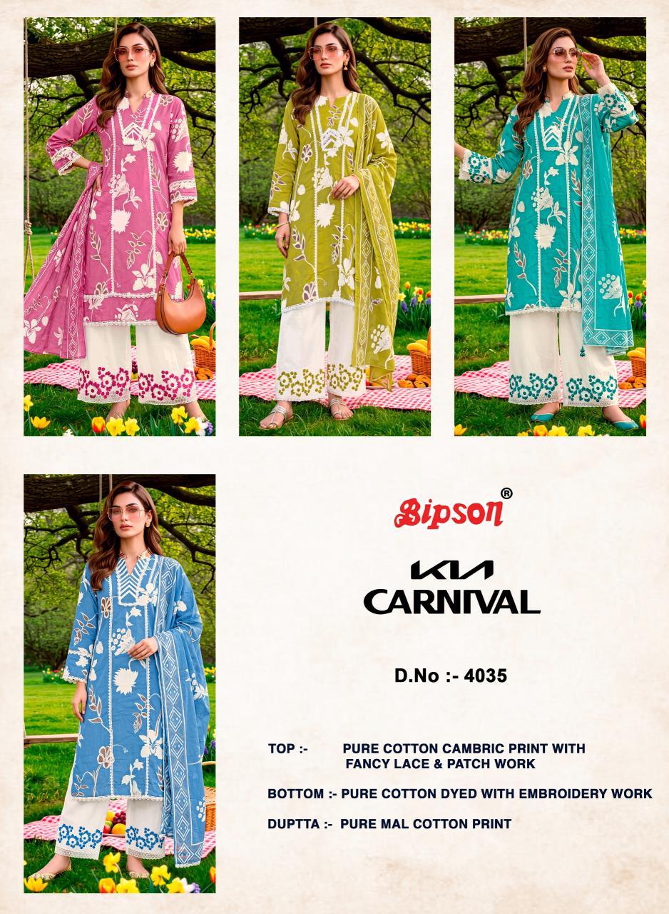Bipson Kia Carnival 4035 catalog designer salwar kameez wholesalers uk