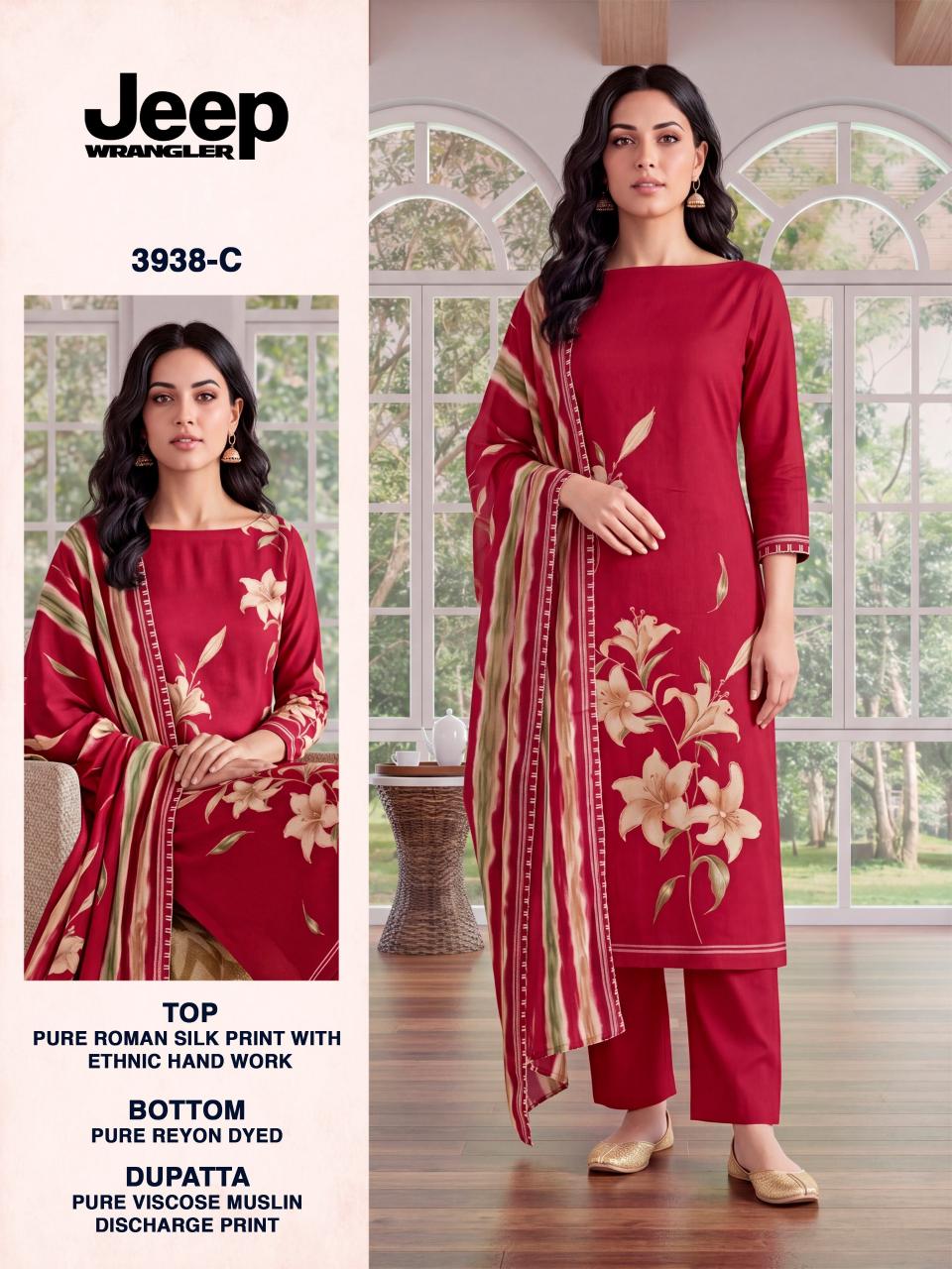 BIPSON PRINTS JEEP WRANGLAR - 3938 Bulk salwar kameez suppliers in Kolkata