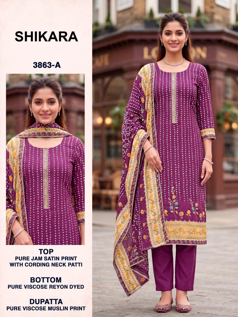 BIPSON PRINTS SIKARA - 3863 Wholesale salwar kameez supplier in Kolkata