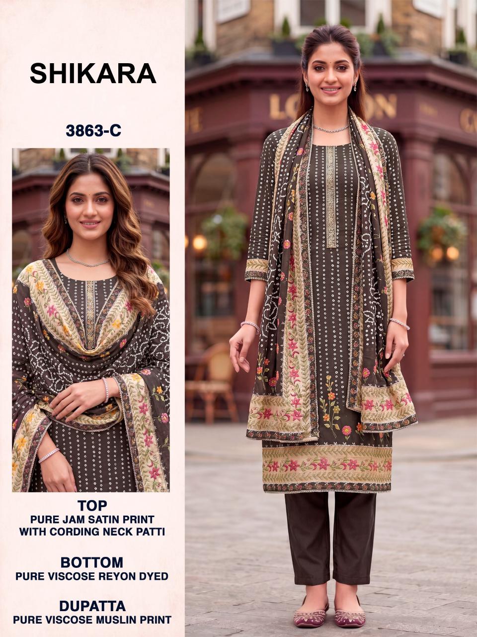 BIPSON PRINTS SIKARA - 3863 Wholesale salwar kameez supplier in Kolkata