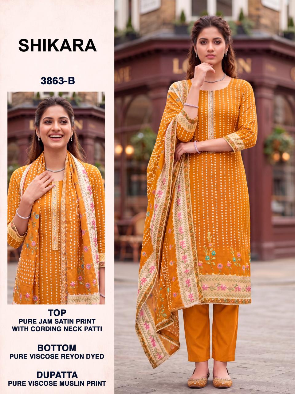 BIPSON PRINTS SIKARA - 3863 Wholesale salwar kameez supplier in Kolkata