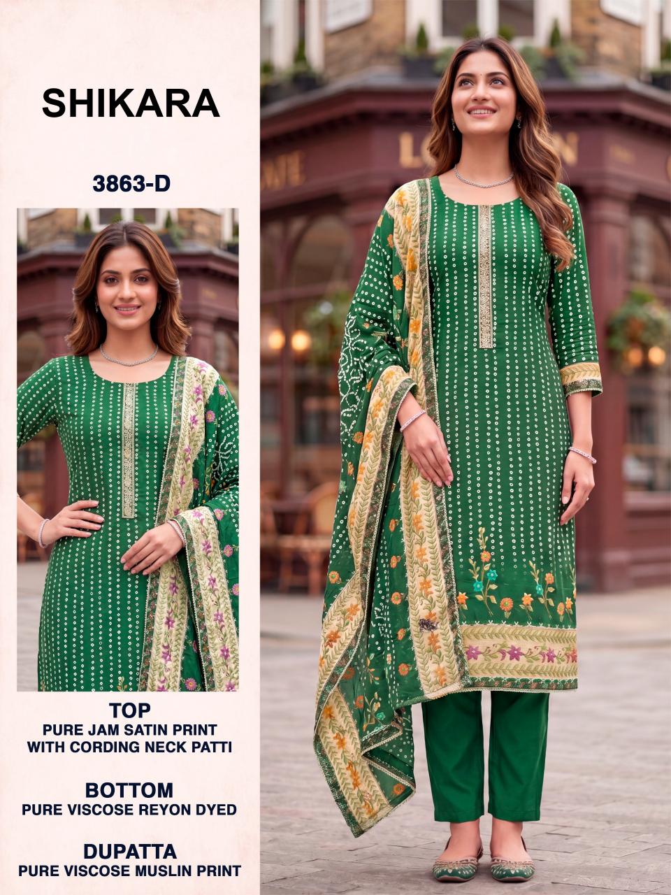 BIPSON PRINTS SIKARA - 3863 Wholesale salwar kameez supplier in Kolkata