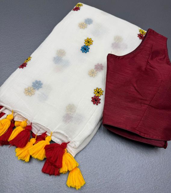 Blousewala presenting  Mal With Work Wholesale saree shops in Kolkata