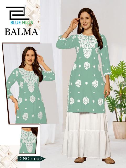 Blue Hills Balma catalog kurti with plazo set wholesale rate