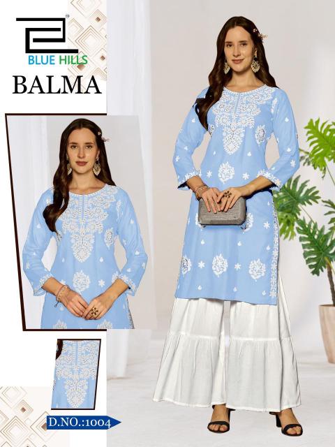 Blue Hills Balma catalog kurti with plazo set wholesale rate