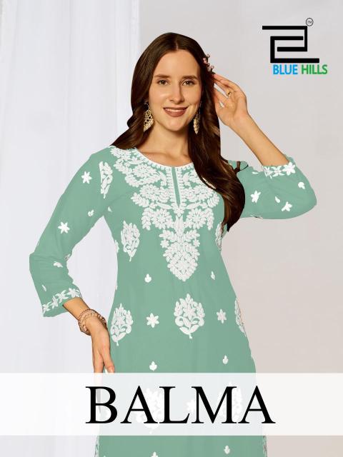 Blue Hills Balma catalog kurti with plazo set wholesale rate