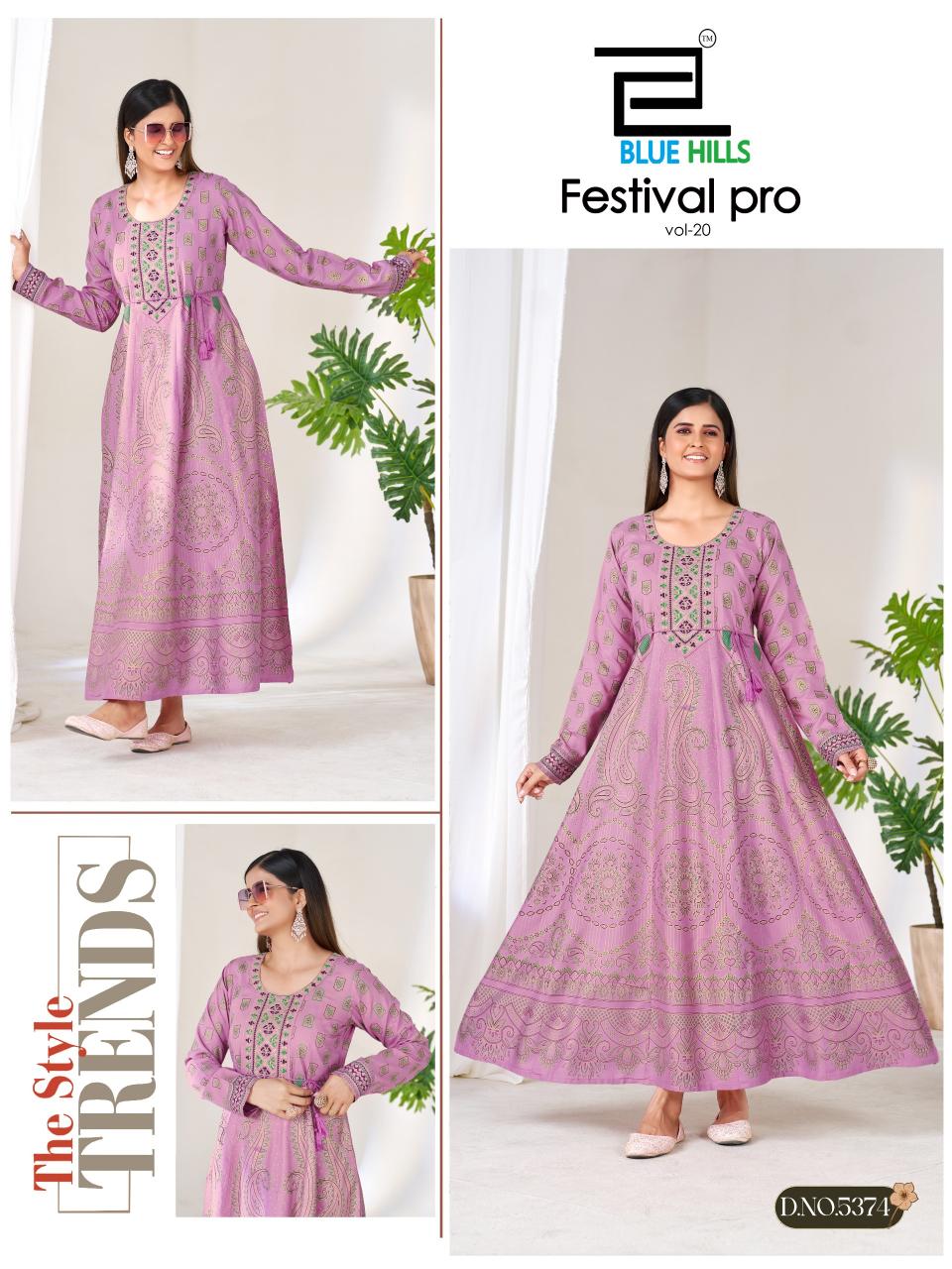 Blue Hills Festival Pro Vol 20 catalog wholesale anarkali kurtis online of same size