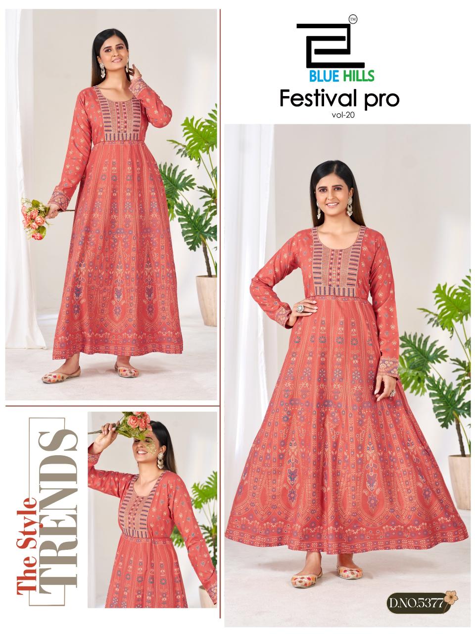 Blue Hills Festival Pro Vol 20 catalog wholesale anarkali kurtis online of same size